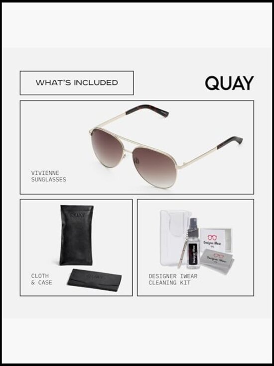 Oversize Aviator Sunglasses with Accessory Kit main image 5